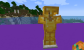 Goat vs. Golden Hero in Minecraft