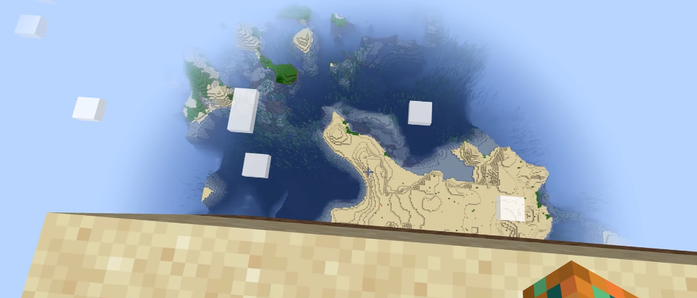 Sky farm: a turtle in the clouds in Minecraft
