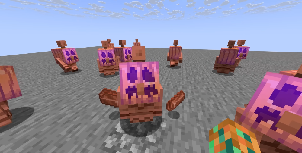 Czy Żelazny Golem może podarować kwiat Miedzianemu Golemowi, jeśli ma na głowie dynię?