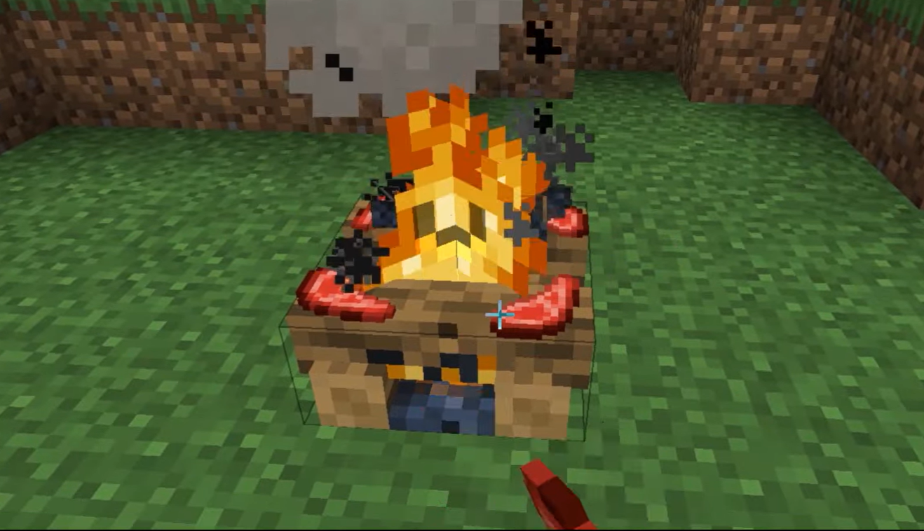 Minecraft में आग से खाना कैसे पकाएं