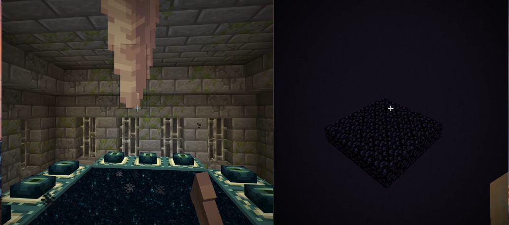 Stalactite vs. portal: who wins? In Minecraft