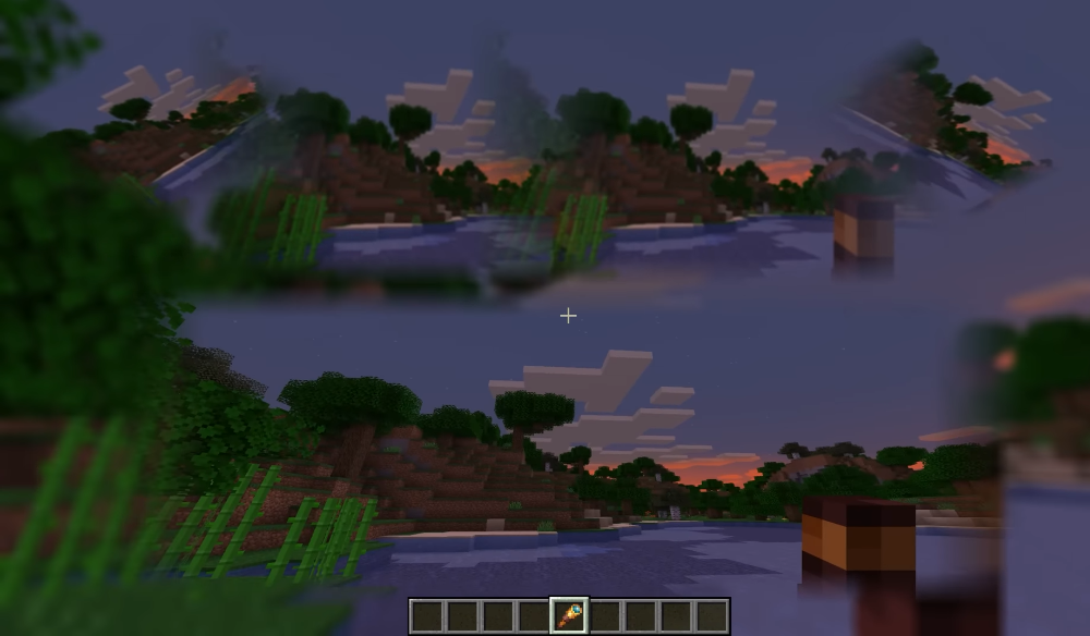 O que acontece ao olhar por um tubo com olhos alheios? No Minecraft