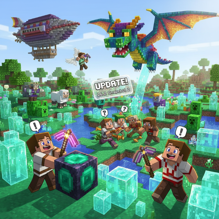 Atualização inesperada: Todos os detalhes do Minecraft Java Edition 26.2 Snapshot 2