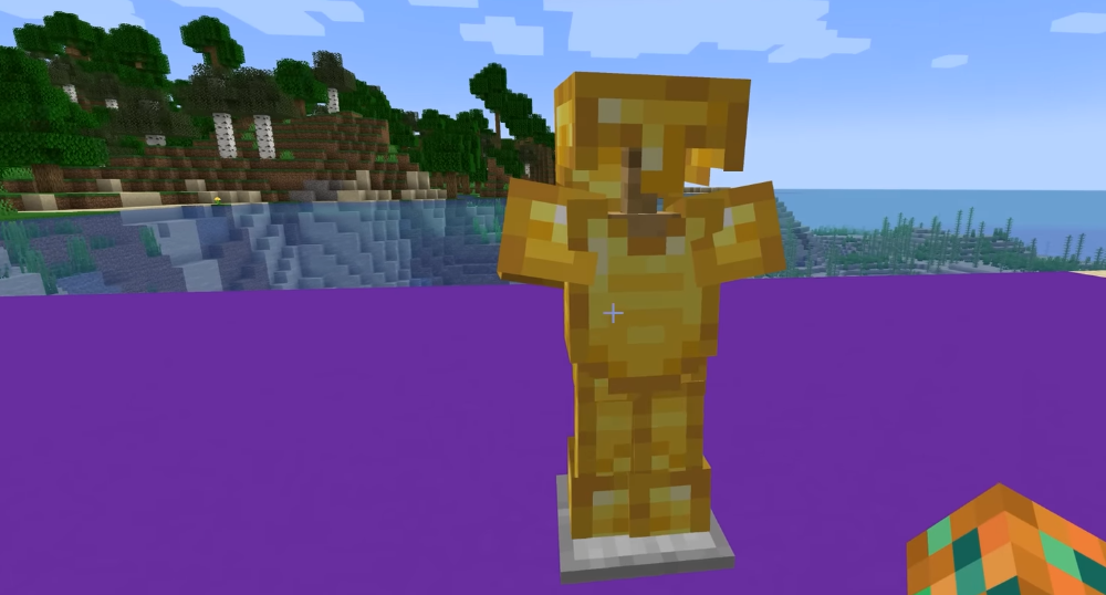 Cabra versus herói dourado no Minecraft