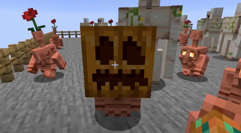 Fleurs, citrouilles et cibles : que choisira le golem de cuivre dans Minecraft ?