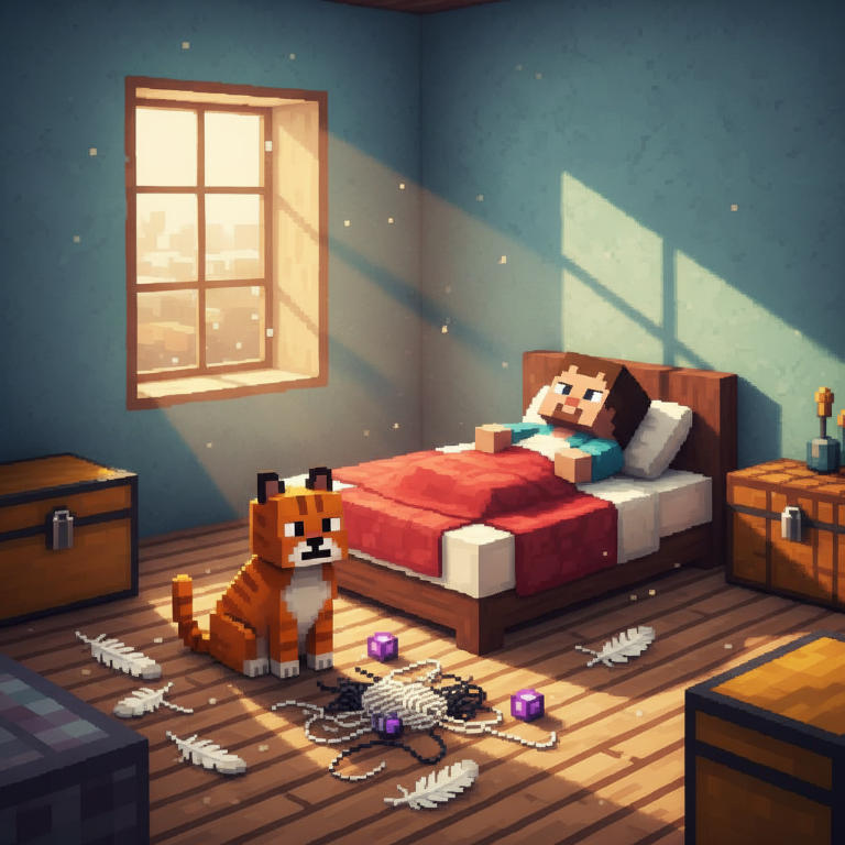 Sorpresas matutinas: ¿Por qué los gatos traen botín en Minecraft y cómo funciona?