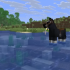Cavalos e camelos nadando no Minecraft