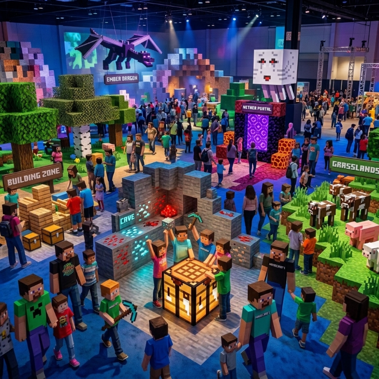 Minecraft вышел в реальный мир: 26 000 кв. футов приключений в Чикаголенде