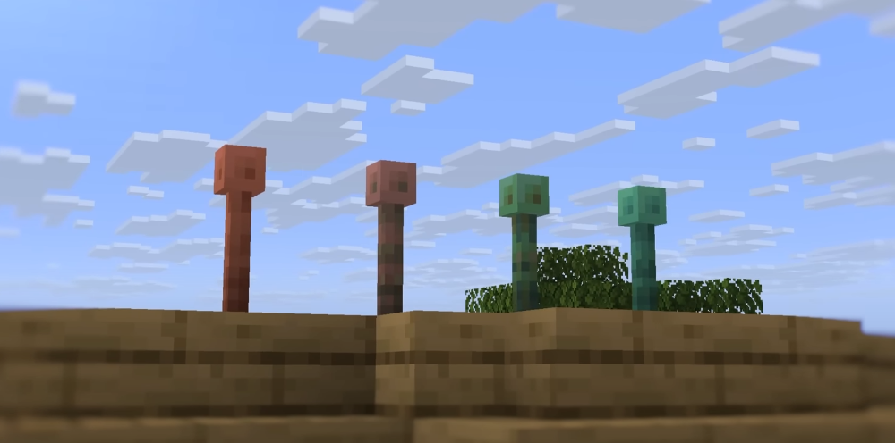 Para-raios no Minecraft - efeito da ferrugem na proteção