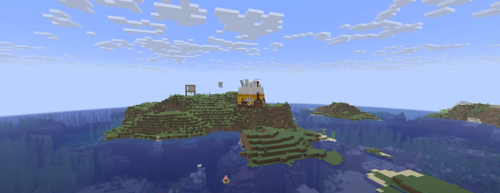 Crash test de rêve : élytras vs Ghast Heureux dans Minecraft