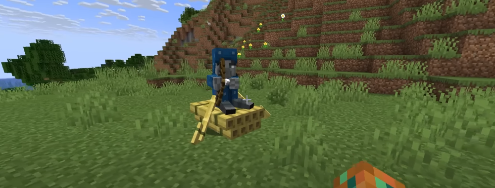 Flying boat and a mischievous mage: what could go wrong? In Minecraft