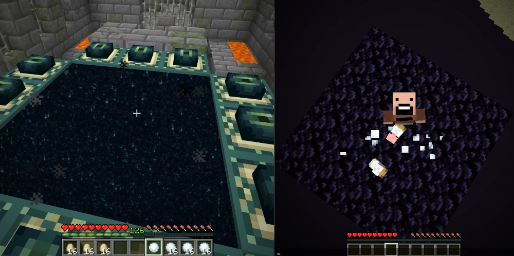 PALLE DI NEVE, UOVA E END — SI PUÒ DANNEGGIARE UN AMICO ATTRAVERSO UN PORTALE? In Minecraft