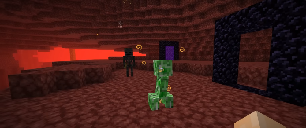 Quando o Wither Skeleton e o Creeper se Encontram no Minecraft