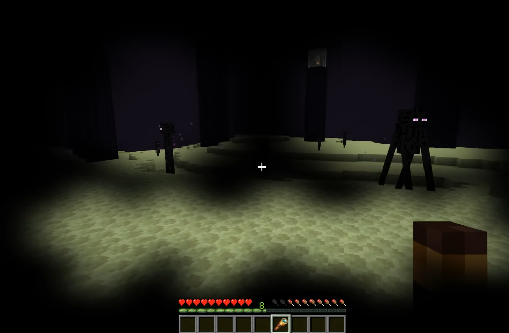 Enderman sob observação: experimento com luneta e abóbora no Minecraft
