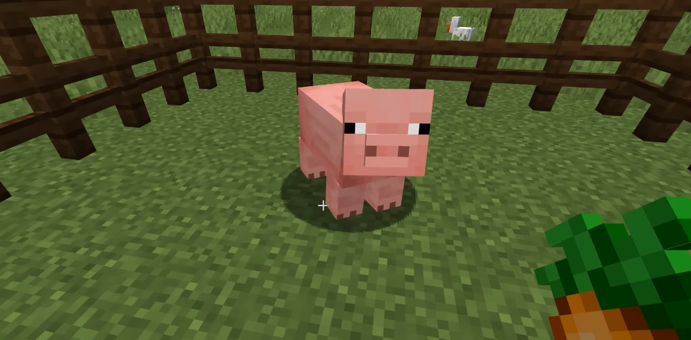 Lis, marchewka... i obojętnia świnia? w Minecraft