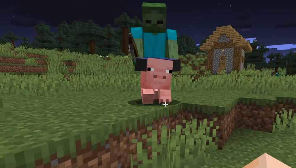 Zombi, Domuz ve Havuç Minecraft'ta