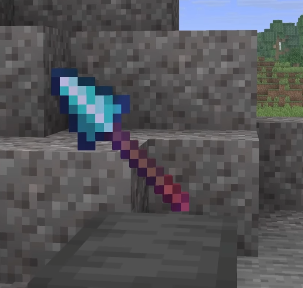 Minecraft'ta Mızrak Büyüleriyle Havayı Yarmak