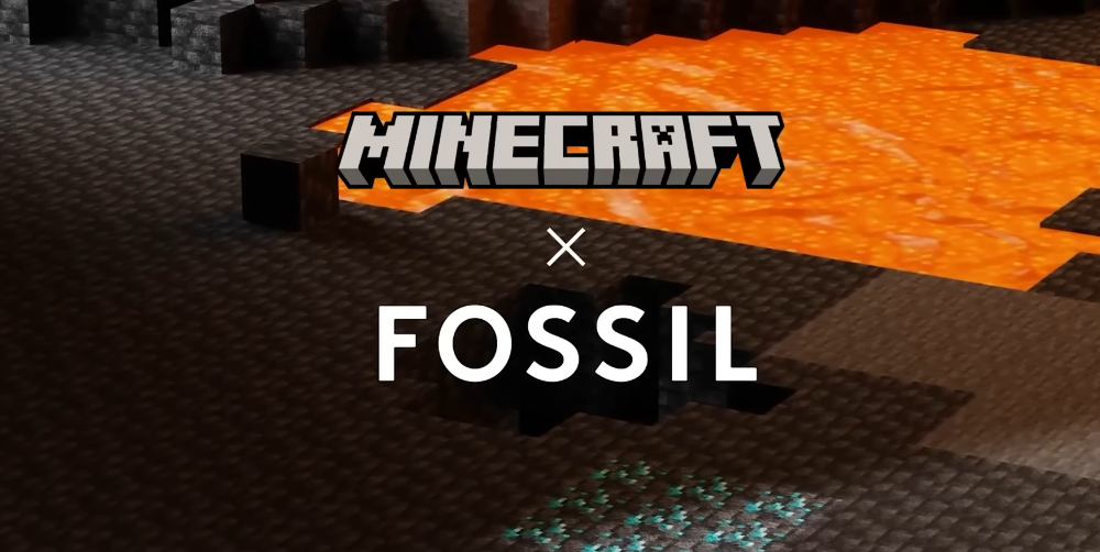 Colaboração Minecraft e Fossil: Estilo pixelado no mundo real
