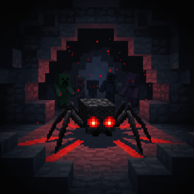 왜 Minecraft에서 거미의 눈은 빛나고 다른 몹들은 그렇지 않을까요?